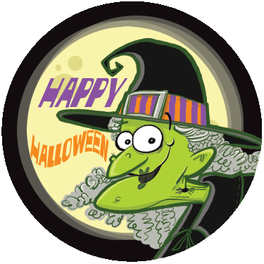 Dr. Stinky's Halloween Sticker Witch