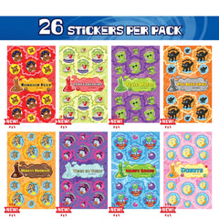 Dr. Stinky's 2026 NEW Stickers Bundle sticker sheets, 8 different scented sticker packs