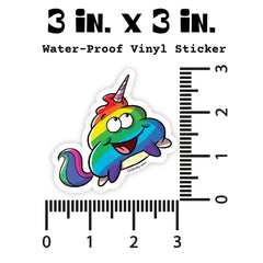 Unicorn Poop Vinyl Sticker
