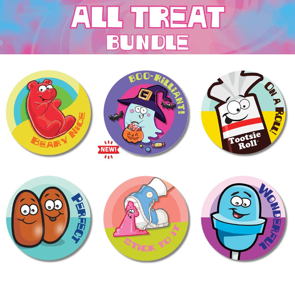 Dr. Stinky's All Treat Bundle stickers, 6 Large size stickers