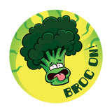 Dr. Stinky's Broccoli scratch-n-sniff sticker, Large size (1.25-inch)