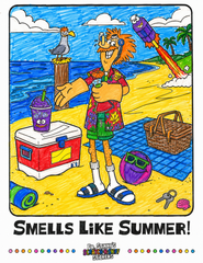 Dr. Stinky Smells Like Summer Downloadable Coloring Sheet