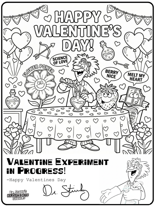 Dr. Stinky Valentine’s Day Coloring Page (Free Download)