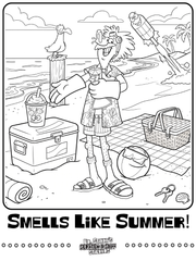 Dr. Stinky Smells Like Summer Downloadable Coloring Sheet
