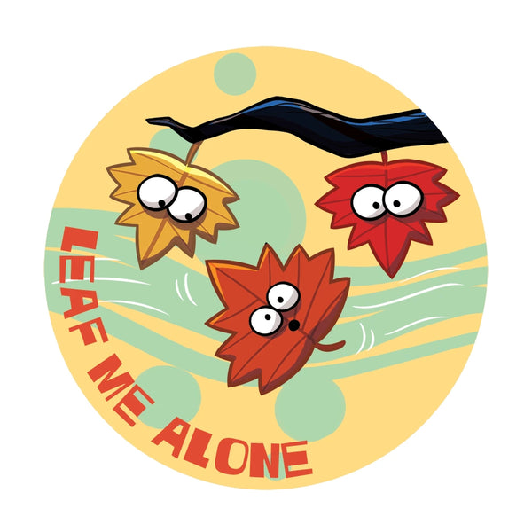 Dr. Stinky's Fall Leaves scratch-n-sniff sticker, Large size (1.25-inch)