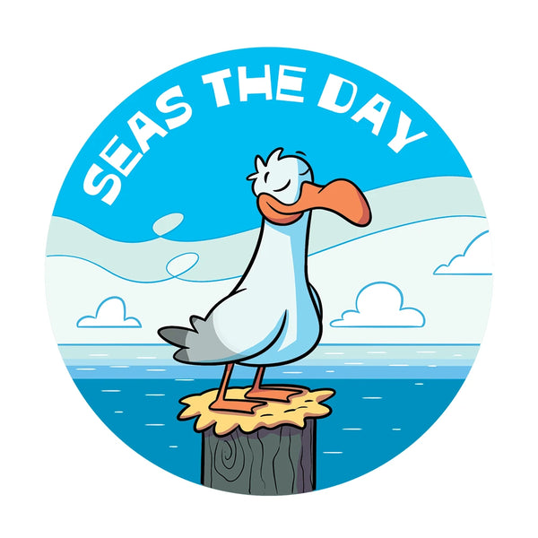 Dr. Stinky's Ocean Breeze scratch-n-sniff sticker, Large size (1.25-inch)