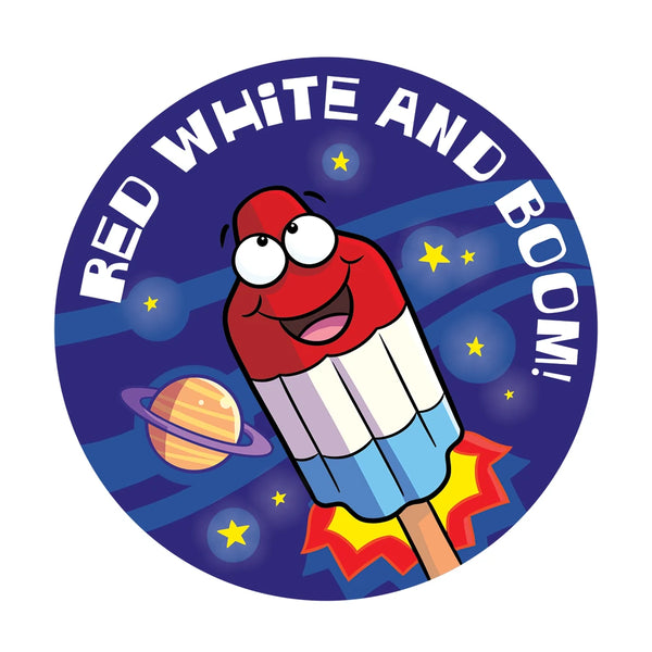 Dr. Stinky's Rocket Pop scratch-n-sniff sticker, Large size (1.25-inch)