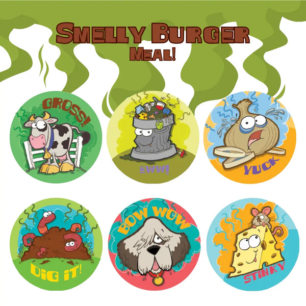 Smelly Burger Scratch & Sniff Sticker Bundle