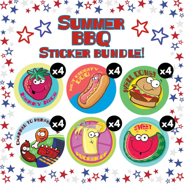Summer BBQ Scratch & Sniff Sticker Bundle – 624 Stickers | Scent Collection