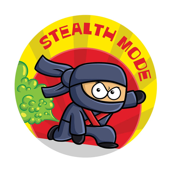 Dr. Stinky's Silent but Deadly scratch-n-sniff sticker, 1.25-inch round size
