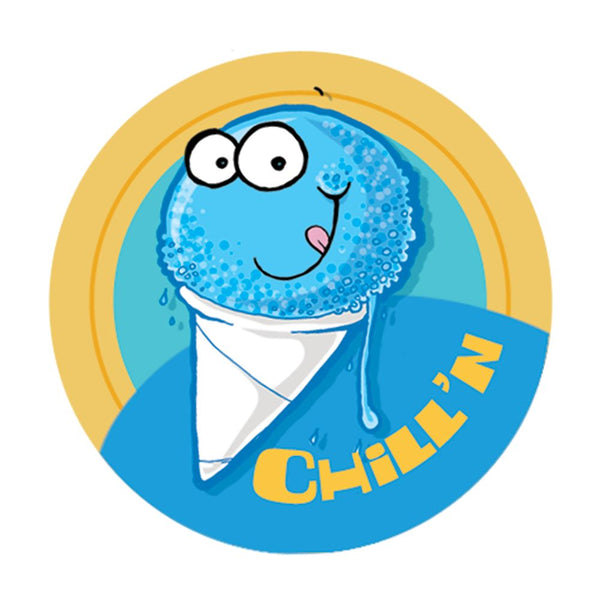 Blue Snowcone Scratch-N-Sniff Sticker