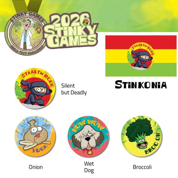 Team Stinkonia Scratch-N-Sniff Sticker Bundle