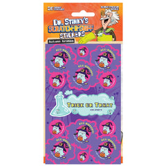 Dr. Stinky's Trick or Treat scratch-n-sniff sticker package, 26 stickers with a bonus sticker inside