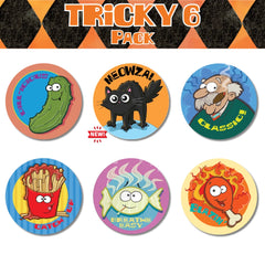 Dr. Stinky's Tricky 6 Pack stickers, 6 Large size stickers