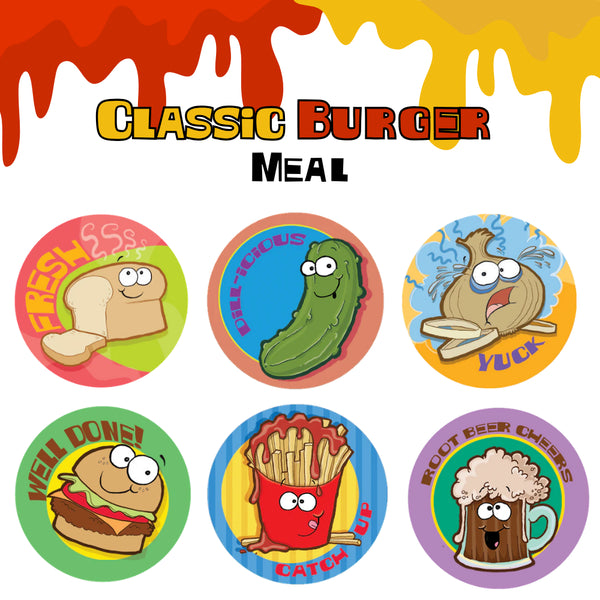 Classic Burger Scratch & Sniff Sticker Bundle