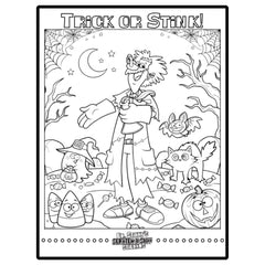 Dr. Stinky Halloween Downloadable Coloring Sheet