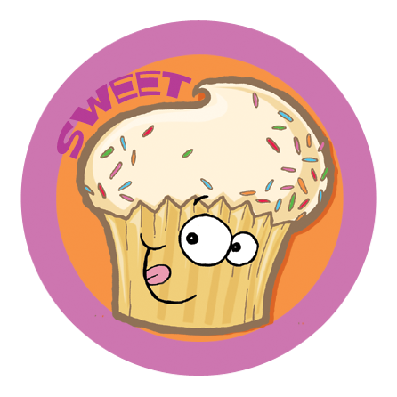 Dr. Stinky Scratch-N-Sniff Stickers Cupcake