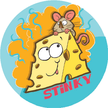 Dr. Stinky Scratch-N-Sniff Stickers Smelly Cheese
