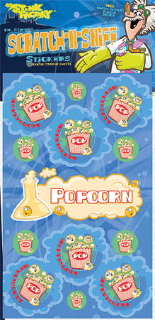 Dr. Stinky Scratch-N-Sniff Stickers Popcorn Package