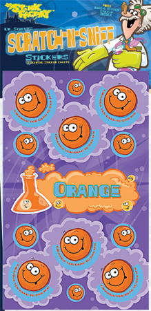 Dr. Stinky Scratch-N-Sniff Stickers Orange Package