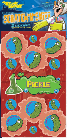 Dr. Stinky Scratch-N-Sniff Stickers Pickle Package
