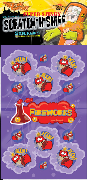Dr. Stinky Scratch-N-Sniff Stickers Fireworks Package