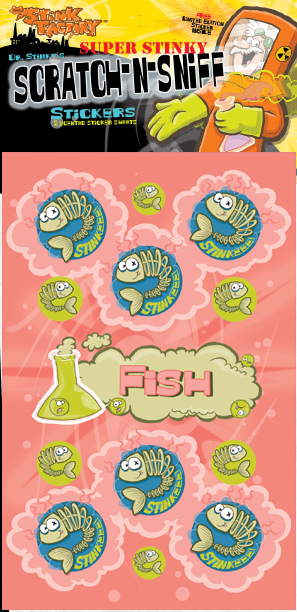 Dr. Stinky Scratch-N-Sniff Stickers Fish Package