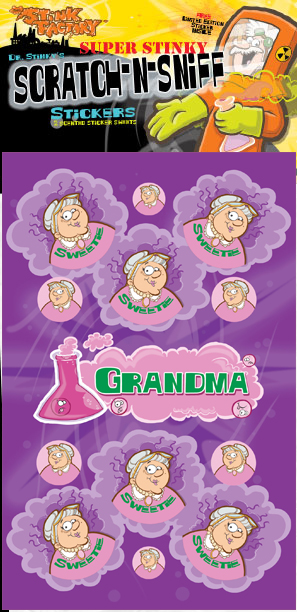 Dr. Stinky Scratch-N-Sniff Stickers Grandma Package
