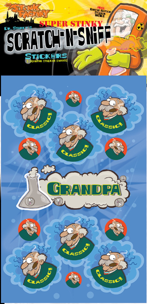 Dr. Stinky Scratch-N-Sniff Stickers Grandpa Package