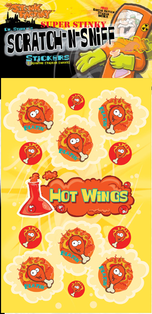 Dr. Stinky Scratch-N-Sniff Stickers Hot Wings Package