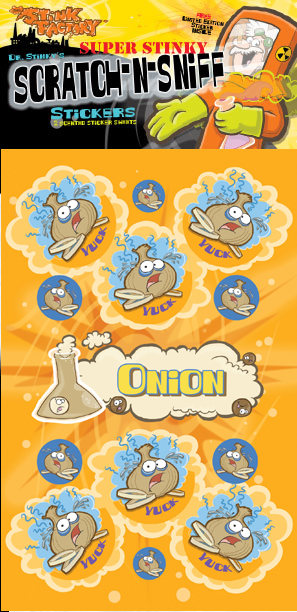 Dr. Stinky Scratch-N-Sniff Stickers Onion Package