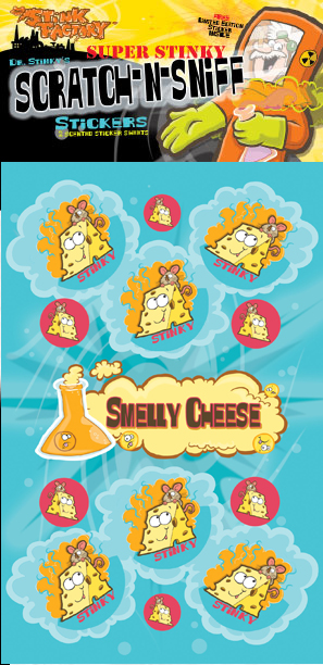 Dr. Stinky Scratch-N-Sniff Stickers Swiss Cheese Package