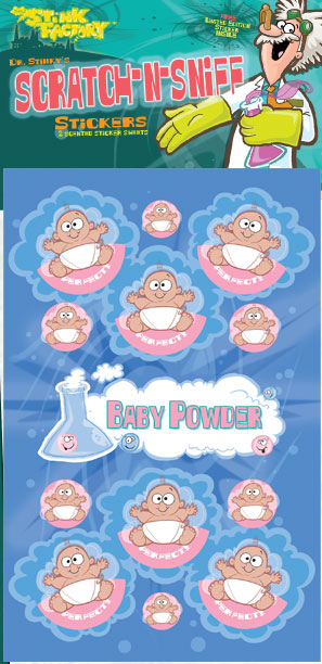 Dr. Stinky Scratch-N-Sniff Stickers Baby Powder Package