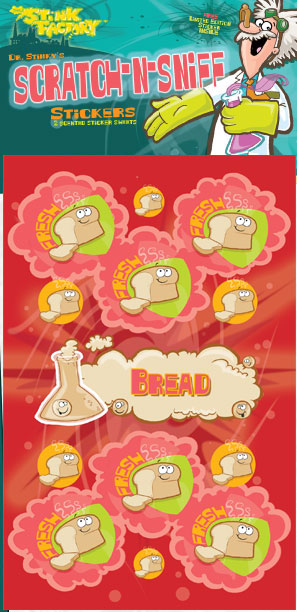 Dr. Stinky Scratch-N-Sniff Stickers Bread Package