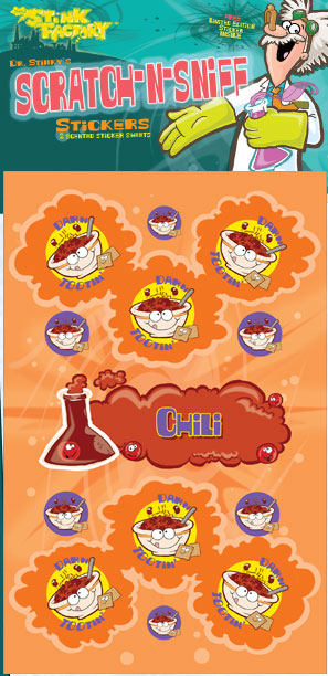Dr. Stinky Scratch-N-Sniff Stickers Chili Package