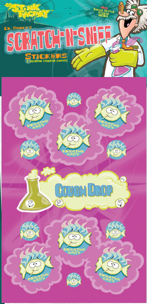 Dr. Stinky Scratch-N-Sniff Stickers Cough Drop Package