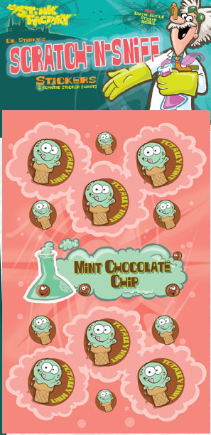 Dr. Stinky Scratch-N-Sniff Stickers Mint Chocolate Chip Package