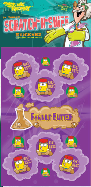 Dr. Stinky Scratch-N-Sniff Stickers Peanut Butter Package