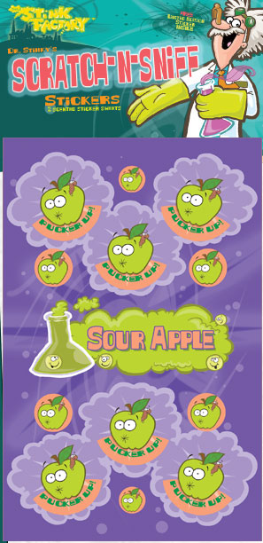Dr. Stinky Scratch-N-Sniff Stickers Sour Apple  Package