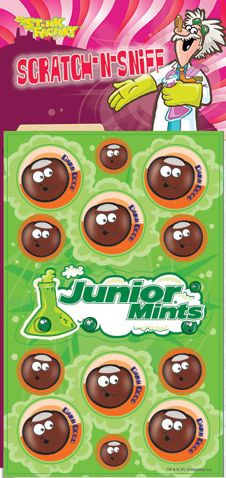 Dr. Stinky Scratch-N-Sniff Stickers Junior Mints Package