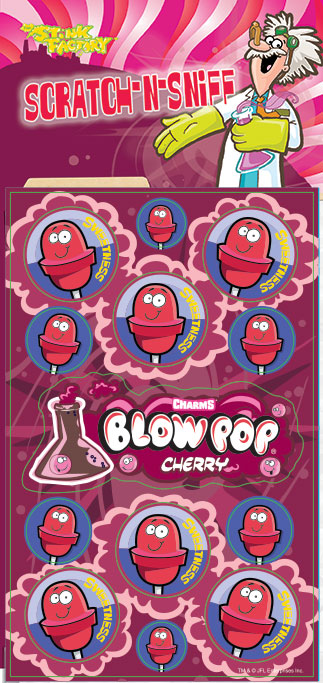 Dr. Stinky Scratch-N-Sniff Stickers Cherry Blow Pop Package