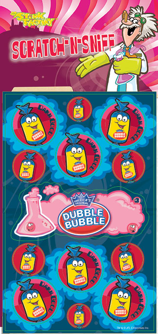 Dr. Stinky Scratch-N-Sniff Stickers Dubble BubblePackage