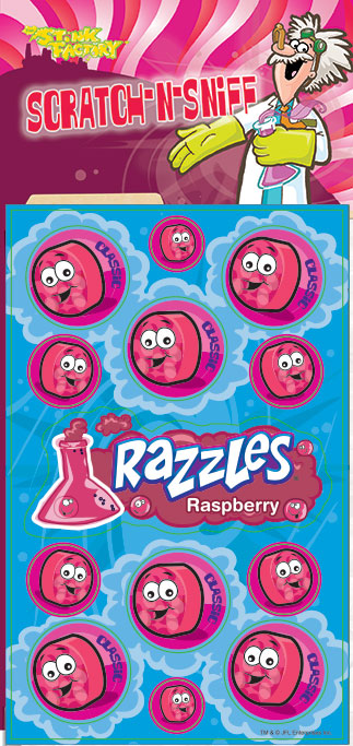 Dr. Stinky Scratch-N-Sniff Stickers Raspberry Razzle Package