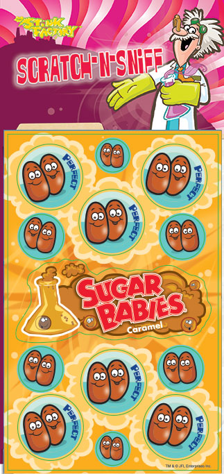 Dr. Stinky Scratch-N-Sniff Stickers Sugar Babies Package