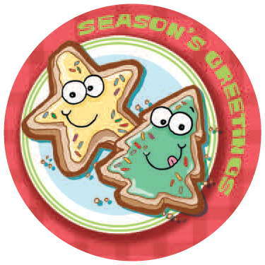 Dr. Stinky's Holiday Sticker Sugar Cookies