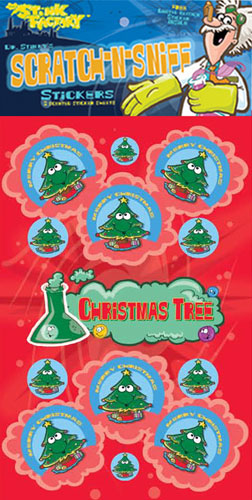 Dr. Stinky Scratch-N-Sniff Stickers Xmas Tree Package