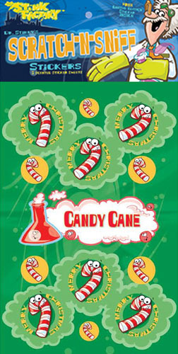 Dr. Stinky Scratch-N-Sniff Stickers Candy Cane